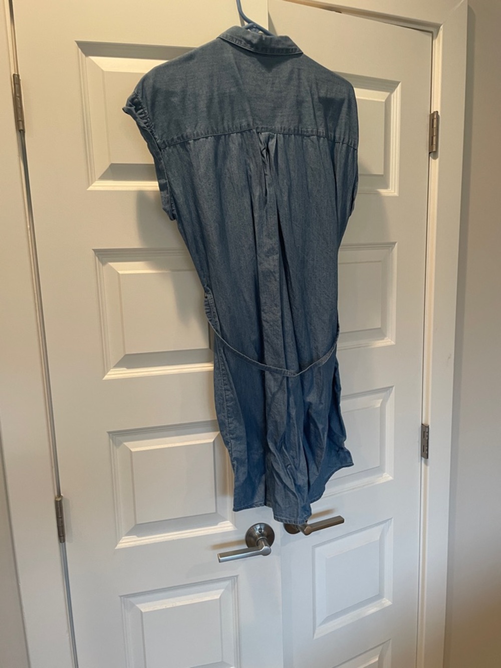 Express Light Blue Denim-Style Shirt - Picture 5 of 5
